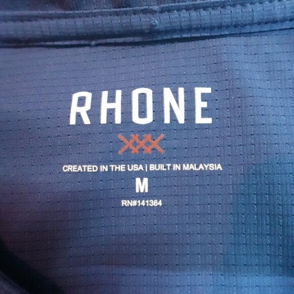 Rhone Sweater Medium Blue 1/4 Zip Blade Collar M19 Approach Air - Picture 3 of 9